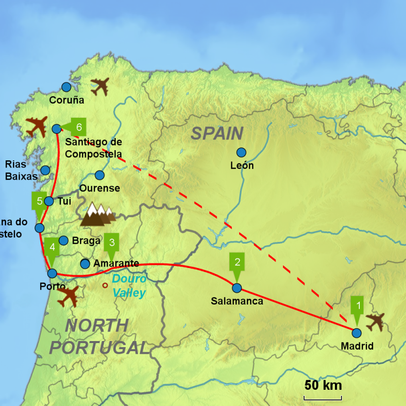 North West Spain And Portugal Caminos Touring Holidays   NEW North West Iberia Madrid 800x800 