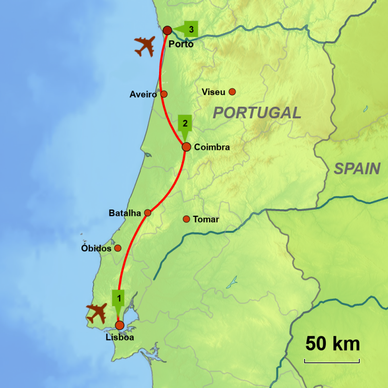 Cities of Portugal | Lisboa - Coimbra - Porto | Caminos touring ...