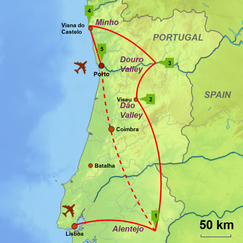 Portugal Wine Tours | Caminos Wine touring holiday Portugal & Spain