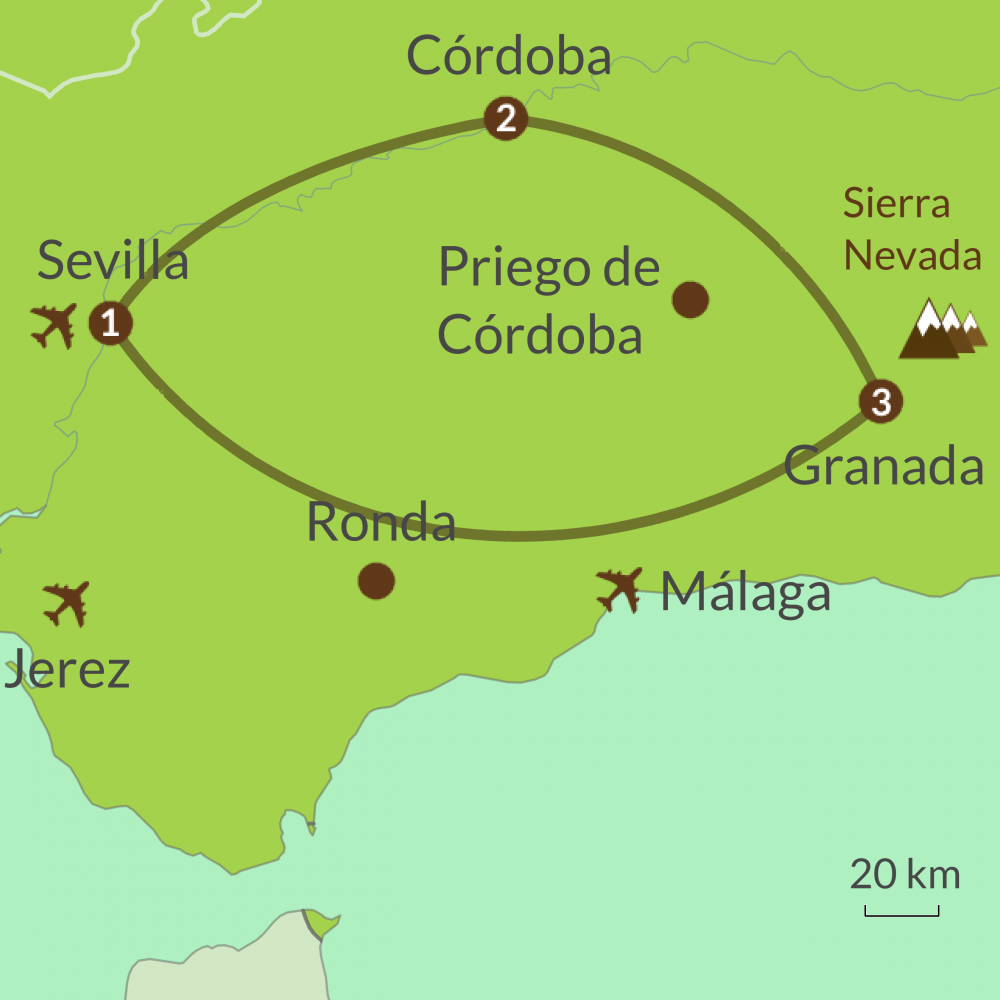 Sevilla-Cordoba-Granada Tour | Golden Triangle | Tour of Andalucia