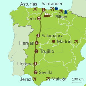 Detailed map of IC1 Via de Plata Tour