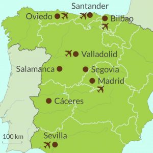 Map of Inland tours region