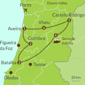 Detailed map of PO9 Centro de Portugal Tour