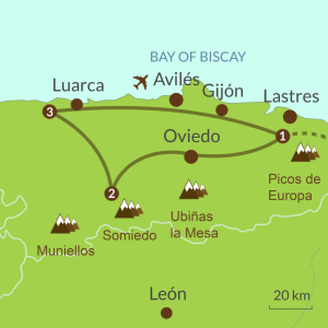 Map of Discover Asturias Tour