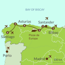 Bilbao to Santiago Tour - Caminos touring holidays in Spain