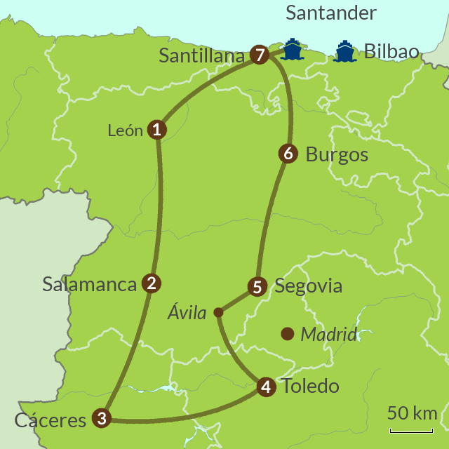 Ferry tours northern Spain | Bespoke touring holidays Spain